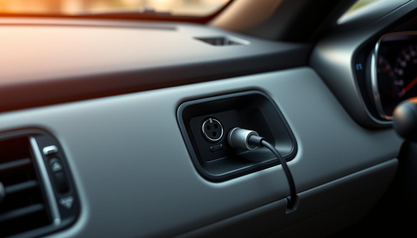 Aux-Anschluss für die Verbindung von Handy und Auto