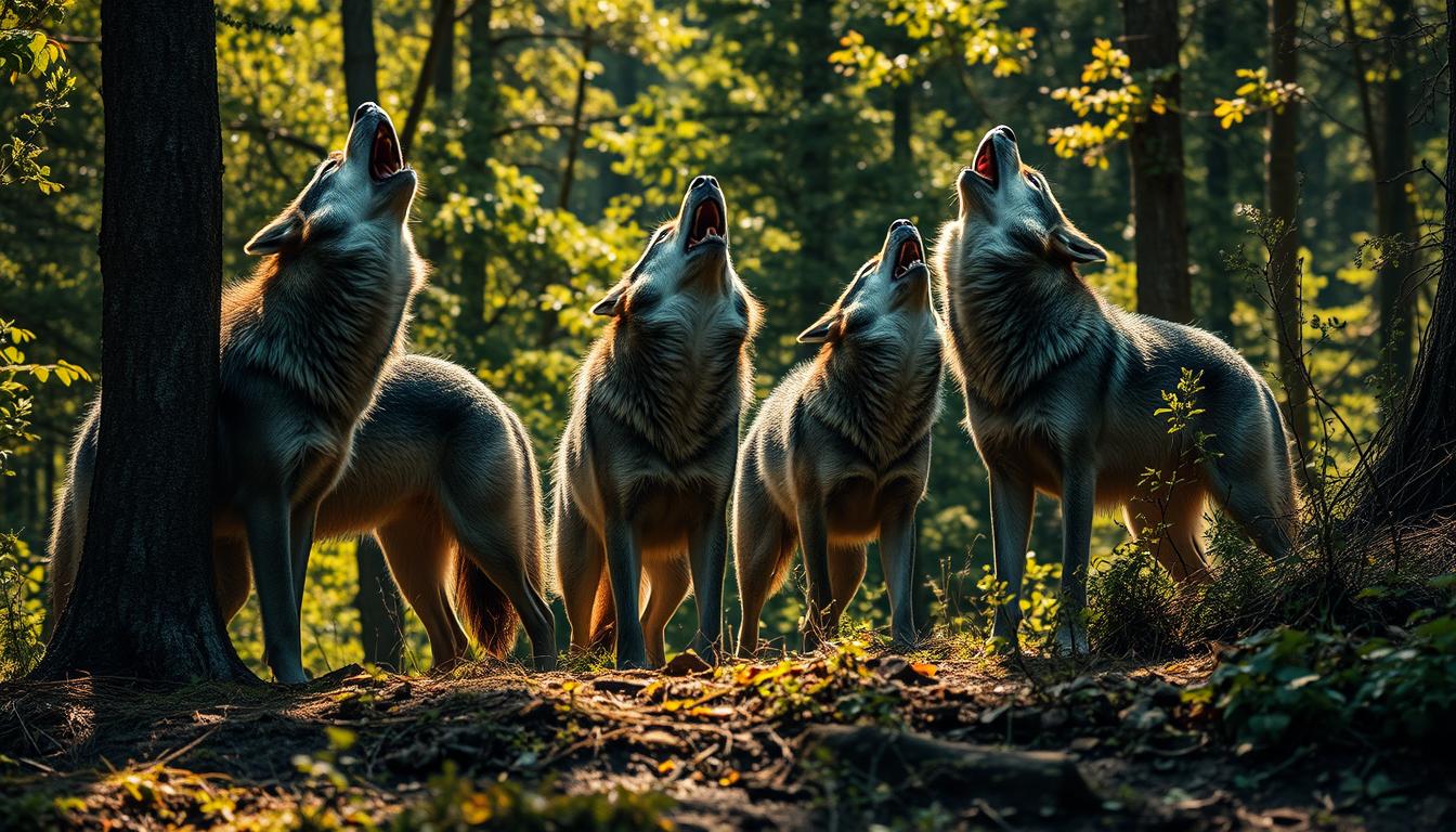 Reviermarkierung von Wölfen