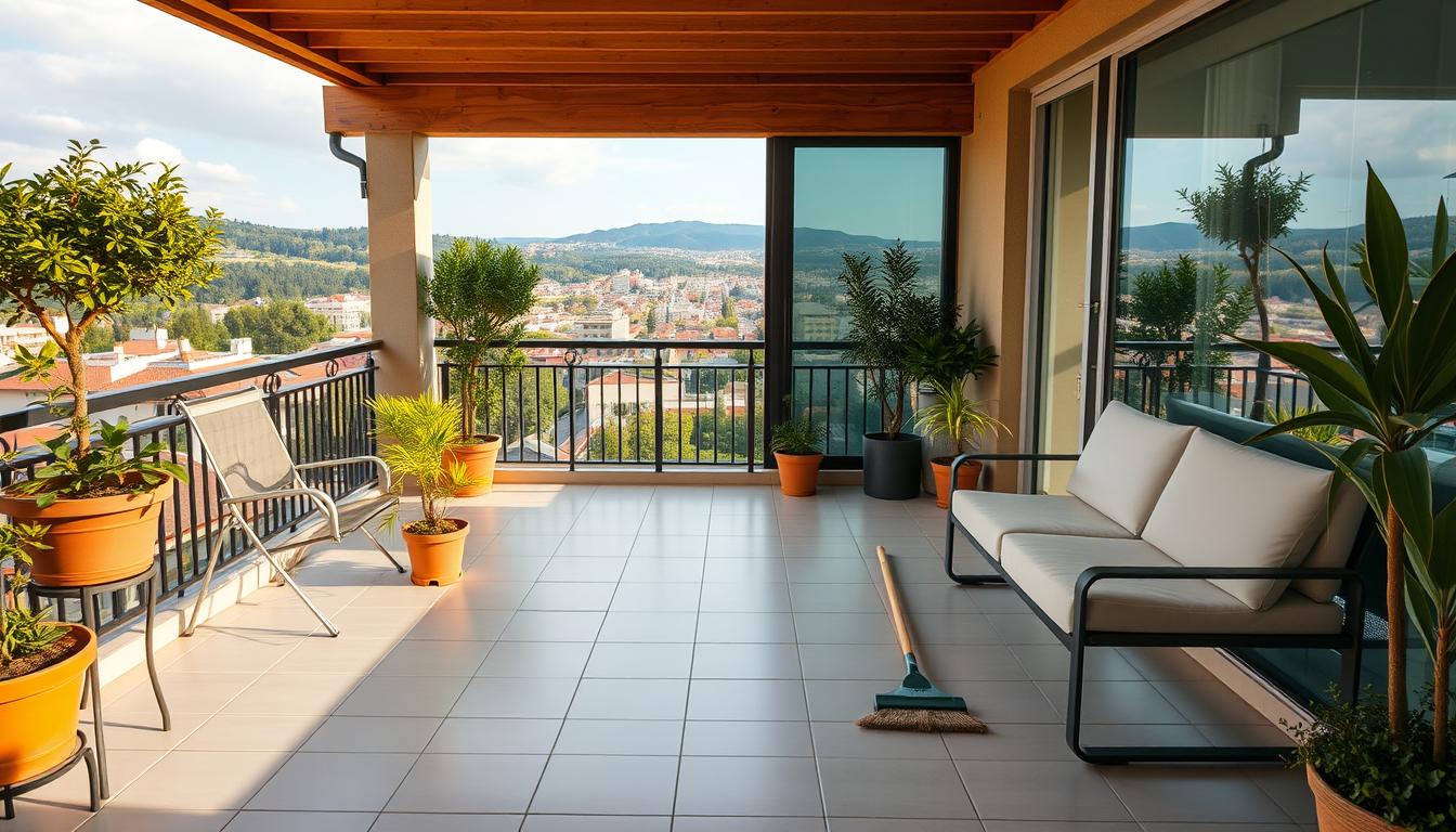 Sauberkeit auf Balkon und Terrasse